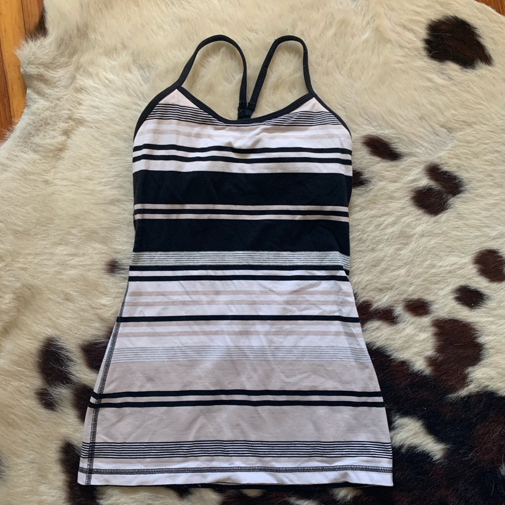 lululemon power y tank- groovy stripe static